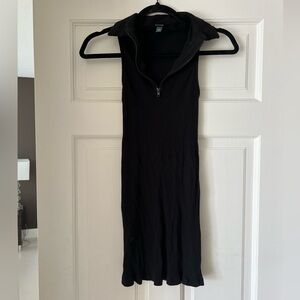 Black Zipper up Dress